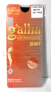 GALLIA COLLANT ДАМСКИ ЧОРАПИ 3/4 ЛИКРА ЧЕРНИ 