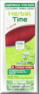 Herbal Time ОЦВЕТЯВАЩА КРЕМ-КЪНА ОГНЕНО ЧЕРВЕН НОМЕР 8