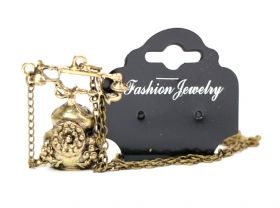 Дамско колие Fashion Jewelry Home Sweet Home с кожена верижка