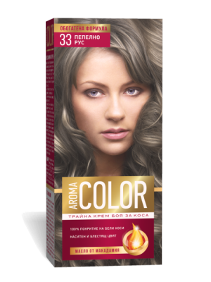 БОЯ ЗА КОСА AROMA COLOR № 33 ПЕПЕЛНО РУС