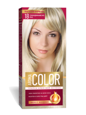 БОЯ ЗА КОСА AROMA COLOR № 18 СКАНДИНАВСКО РУС