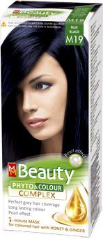 MM Beauty Боя за коса М19 Синьо-черен