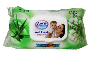 Lara Мокри кърпи с алое вера 120броя
