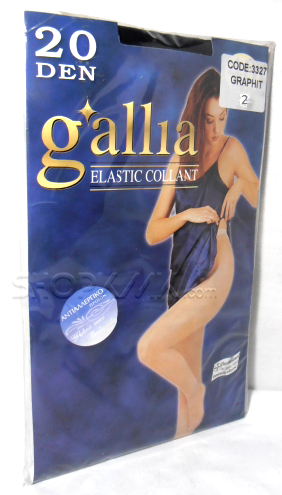 GALLIA ELASTIC COLLANT ДАМСКИ ЧОРАПОГАЩИ 20ДЕНА ГРАФИТ 4 РАЗМЕР Без ограничител