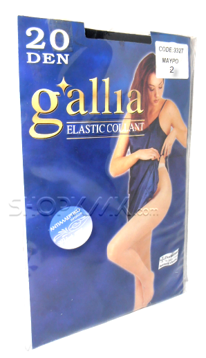 GALLIA ELASTIC COLLANT ДАМСКИ ЧОРАПОГАЩИ 20ДЕНА ЧЕРНО 4 РАЗМЕР Без ограничител