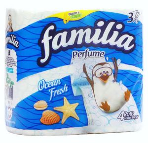 Familia Ocean Fresh Тоалетна хартия 4бр 3пл 100% чиста целулоза