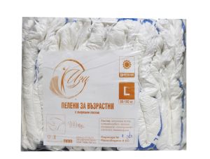 Памперс пелени за възрастни - дневни, размер L /80-100кг/, 10бр.
