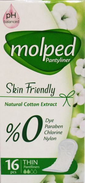 Molped Skin Friendly дамски превръзки ежедневни 16 бр
