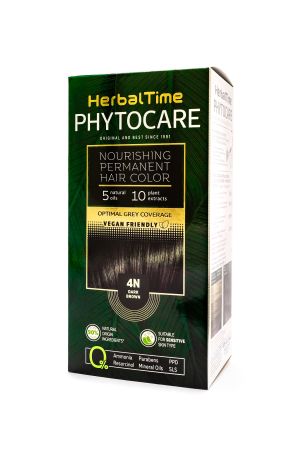 HERBAL TIME PHYTOCARE Боя за коса 4N ТЪМНО КАФЯВ