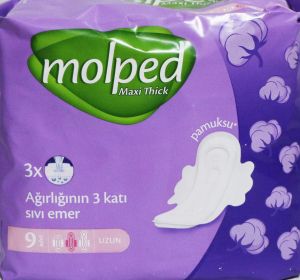 Molped Maxi Dry & Comfort Plus 9 Дамски превръзки 5 капки 9 броя