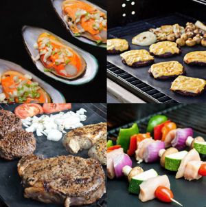 Подложка за Барбекю скара грил BBQ тефлонова против загаряне размери 40/33см
