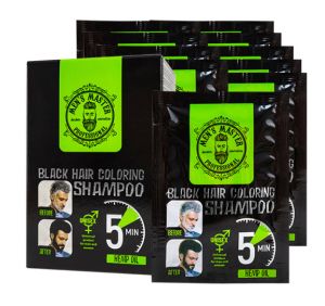  Hair  Coloring Shampoo  Black оцветяващи шампоани за коса цвят черен  10 броя * 25 мл. 