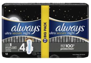 ALWAYS ULTRA SECURE NIGHT ДАМСКИ ПРЕВРЪЗКИ 12бр 