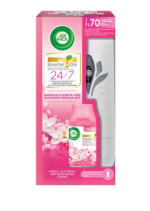 Air Wick Magnolia & Cherry Bloosom с регулираща се интензивност на аромата 250мл
