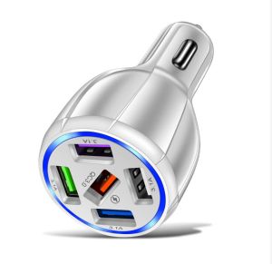 5 портово USB зарядно за кола Бързо зарядно за iphone 12 xiaomi redmi Huawei Samsung Quick charge 3.0 зарядно устройство преносимо USB зарядно адаптер