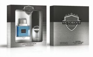 КОМПЛЕКТ  MB PARFUMS  MEN VICTORIOUS EDP 50 ML+DEO 75 ML SET LIMITED EDITION 
