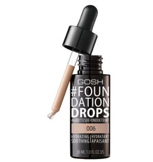Gosh Foundation Drops 006 Tawney Течен хидратиращ фон дьо тен с капкомер 30 мл