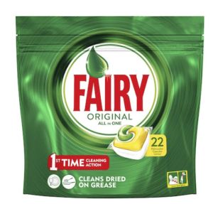 Fairy Original All in One ТАБЛЕТКИ ЗА МИАЛНА МАШИНА Лимон 22броя 300гр