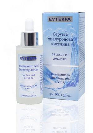 Евтерпа Серум с хиалуронова киселина 2 % + VIT. C  за лице и деколте 50 мл