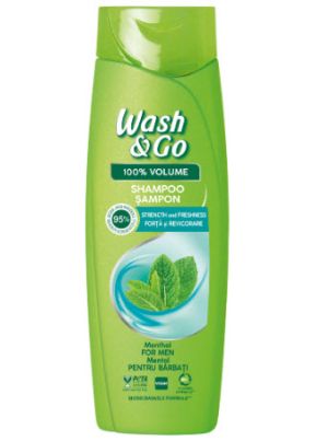 WASH & GO ШАМПОАН  MENTOL FOR MEN 360МЛ