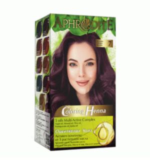 Afrodita Color Henna Оцветяваща къна №7 Патладжан  САМО ПО ЗАЯВКА, ЗАРЕЖДАНЕ 1 ПЪТ МЕСЕЧНО ОКОЛО 15-ТО ЧИСЛО