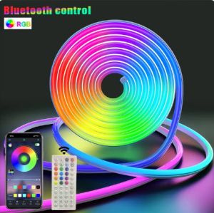 RGB неонови светлини  10m  с приложение Дистанционно управление Гъвкави 108Leds/M Водоустойчиви с дистанционно управление за градинско парти на открито
