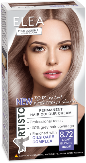 Elea Proffesional Colour&Care Боя за коса 8/72 Светло бежаво русо 