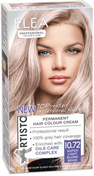 Elea Proffesional Colour&Care Боя за коса 10/72 Супер светло бежаво русо
