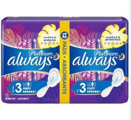 ALWAYS PLATINUM ULTRA SECURE DAY & NIGHT 12 БР. ДАМСКИ ПРЕВРЪЗКИ 