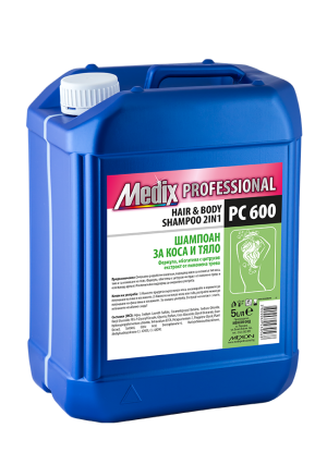 Medix Professional HAIR & BODY SHAMPOO 2 IN 1 PC 600 Шампоан за коса и тяло 5 л. 