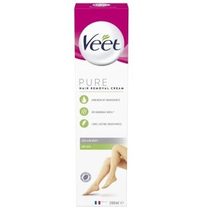 Veet крем за крака за суха кожа с аромат на масло от ший и лилия 100мл