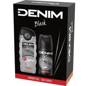 DENIM Black Мъжки Комплект Дезодорант 150 мл + Душ гел 250 мл