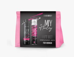 Louis Bercy Дамски комплект с козметична чантичка + душ гел 250 ml +дезодорант 150 ml MY Hailey