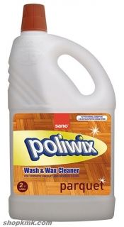 SANO POLIWIX WASH&WAX CLEANER ЗА ЛАМИНИРАНИ И ЛАКИРАНИ ПАРКЕТИ 2L